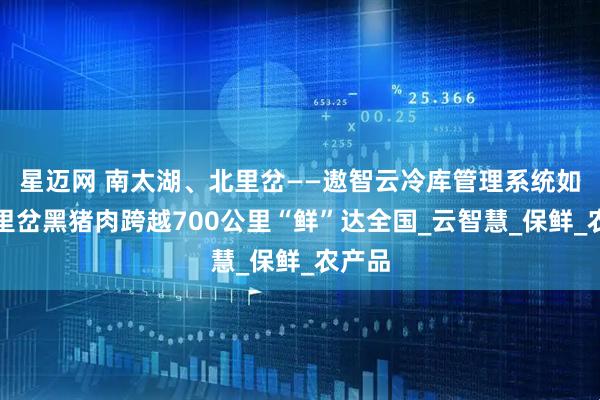 星迈网 南太湖、北里岔——遨智云冷库管理系统如何让里岔黑猪肉跨越700公里“鲜”达全国_云智慧_保鲜_农产品