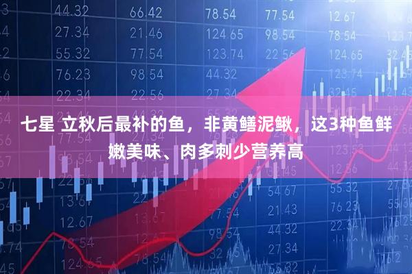 七星 立秋后最补的鱼，非黄鳝泥鳅，这3种鱼鲜嫩美味、肉多刺少营养高